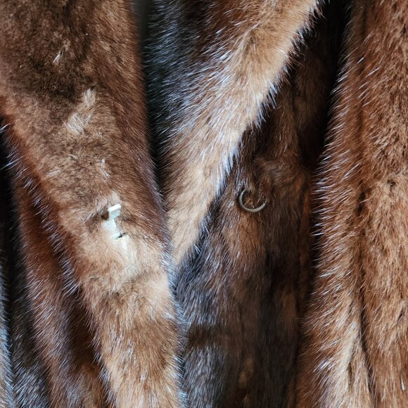 Vintage Long Mink Fur A-Line Coat - M/L - Picture 12 of 15